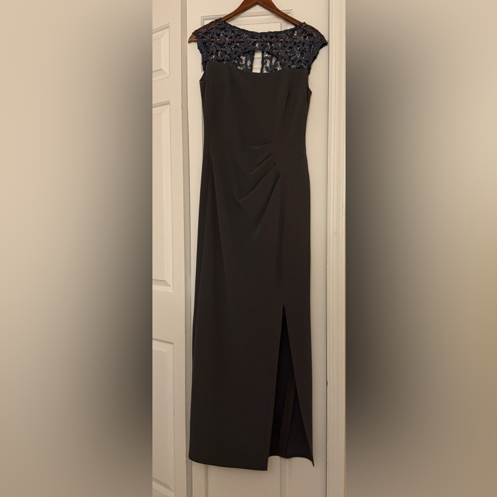 Elegant Gray Evening Gown